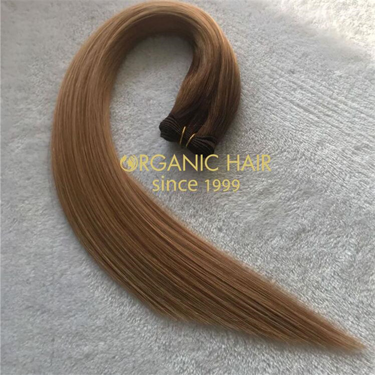 Customized 22inch T#4/#8 remy cuticle hand-tied weft A152